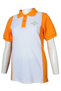 P1182 Customized Women's Polo Shirt Contrast Polo Shirt Manufacturer